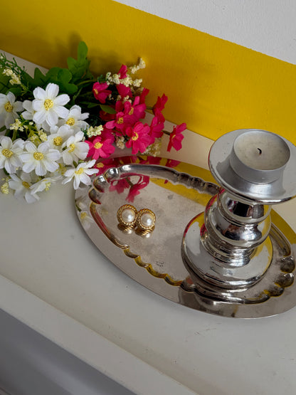 BOUGEOIR ZARA HOME ARGENTÉ MIROIR