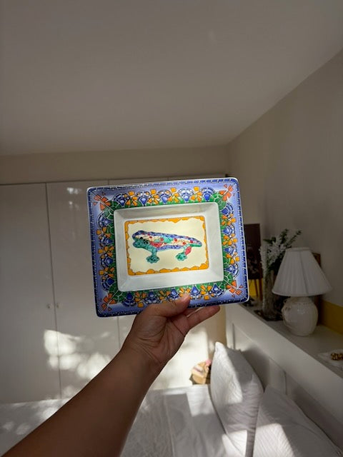 VIDE-POCHE CÉRAMIQUE GECKO MOSAÏQUE 🦎