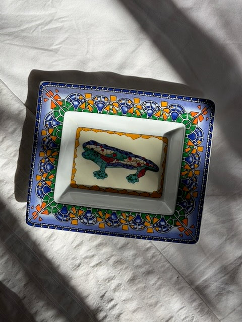 VIDE-POCHE CÉRAMIQUE GECKO MOSAÏQUE 🦎