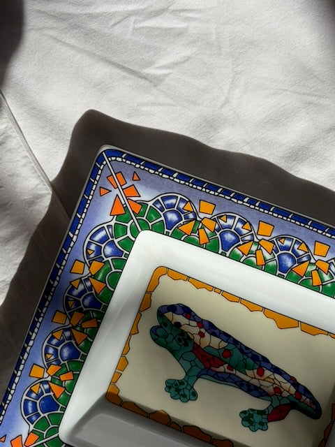 VIDE-POCHE CÉRAMIQUE GECKO MOSAÏQUE 🦎