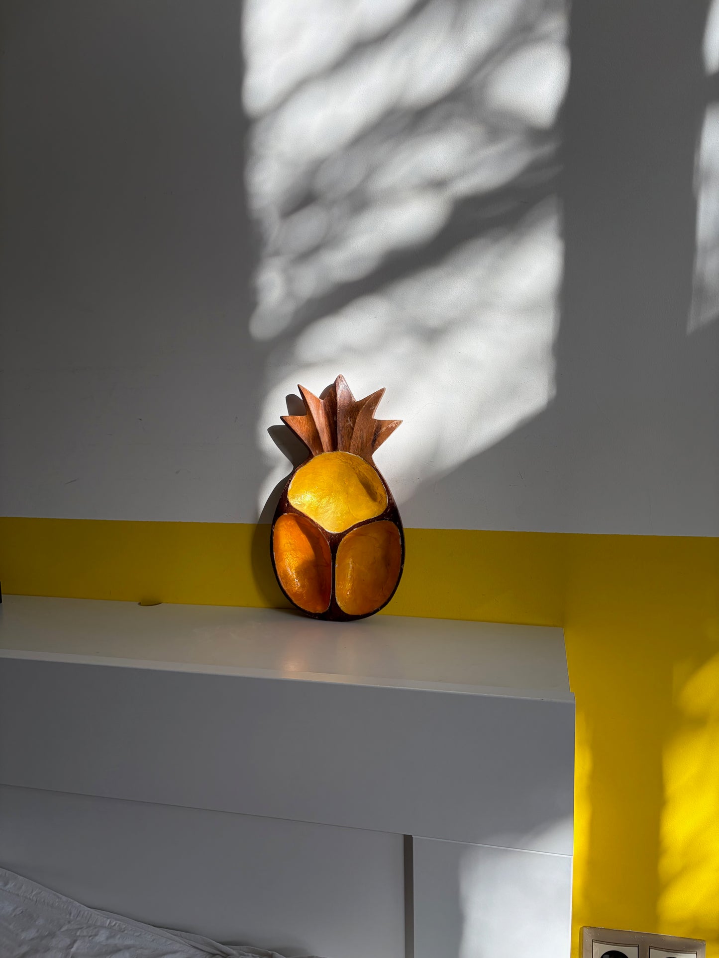 VIDE-POCHE ANANAS BOIS SCULPTÉ LAQUÉ | VINTAGE 🍍✨