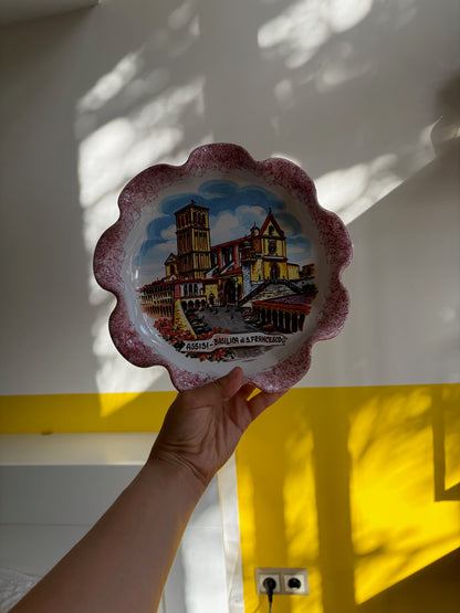 ASSIETTE CÉRAMIQUE ASSISI BASILICA DI S. FRANCESCO 🌸