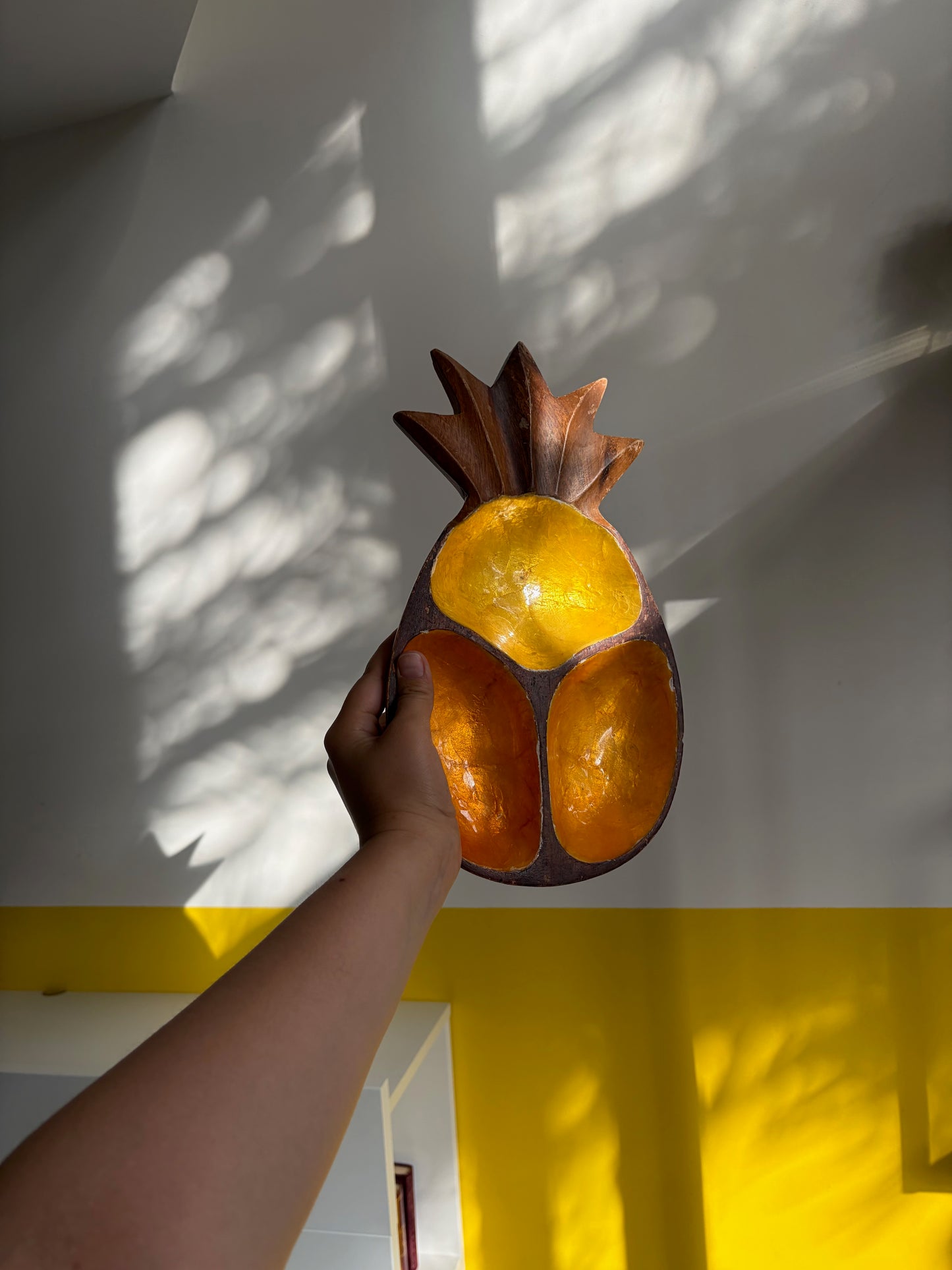 VIDE-POCHE ANANAS BOIS SCULPTÉ LAQUÉ | VINTAGE 🍍✨