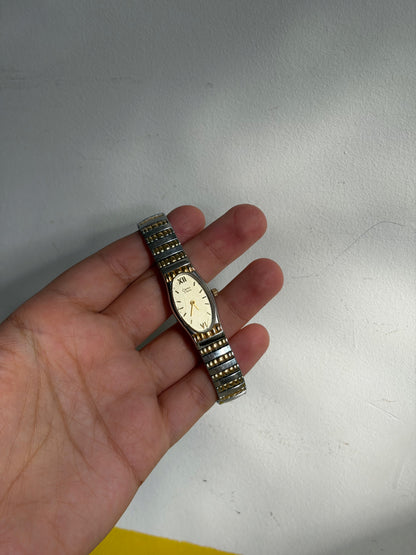 MONTRE DUAL-TONE CARAVELLE BY BULOVA BRACELET EXTENSIBLE | VINTAGE ⌚✨