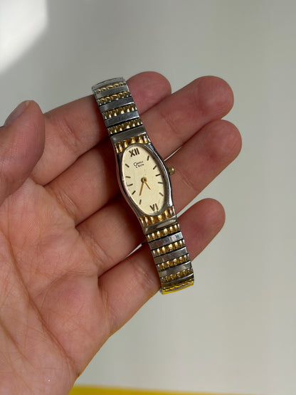 MONTRE DUAL-TONE CARAVELLE BY BULOVA BRACELET EXTENSIBLE | VINTAGE ⌚✨