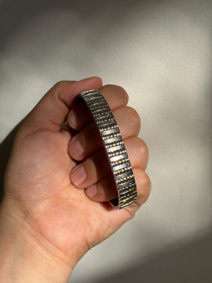MONTRE DUAL-TONE CARAVELLE BY BULOVA BRACELET EXTENSIBLE | VINTAGE ⌚✨