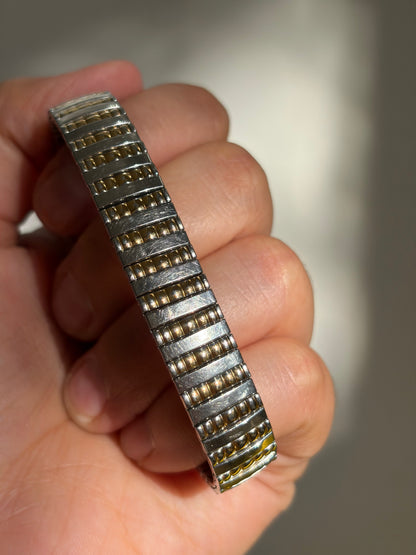 MONTRE DUAL-TONE CARAVELLE BY BULOVA BRACELET EXTENSIBLE | VINTAGE ⌚✨