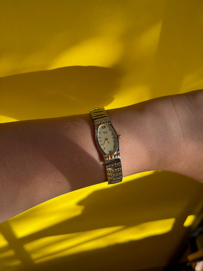 MONTRE DUAL-TONE CARAVELLE BY BULOVA BRACELET EXTENSIBLE | VINTAGE ⌚✨
