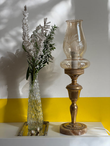PAIRE DE LAMPES VINTAGE "Lueur Dorée"