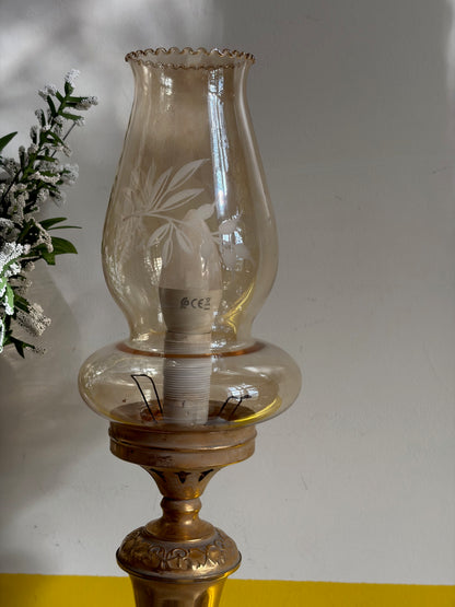 PAIRE DE LAMPES VINTAGE "Lueur Dorée"
