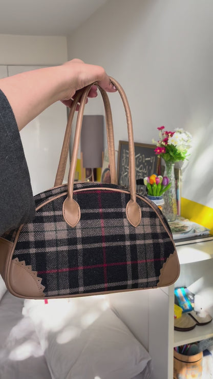 SAC BOWLING TARTAN VINTAGE | TISSU ÉCOSSAIS