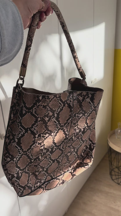 Sac beige serpent